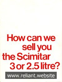 Reliant Scimitar GT Brochure