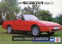 Reliant Scimitar SS1 Brochure
