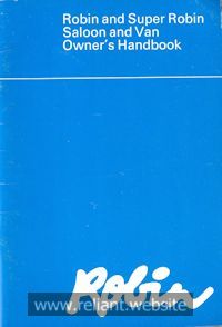 1970s Reliant Handbooks