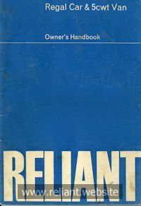 Reliant Handbook 1960s