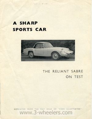 Reliant Road Test Brochure