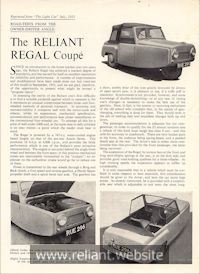 Reliant Regal Mk II Brochure