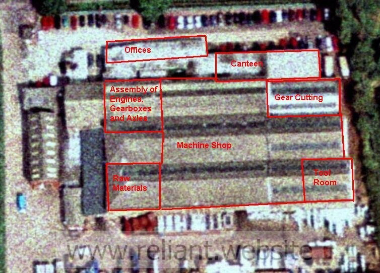 Reliant Shenstone site with building details from a 1975 site plan